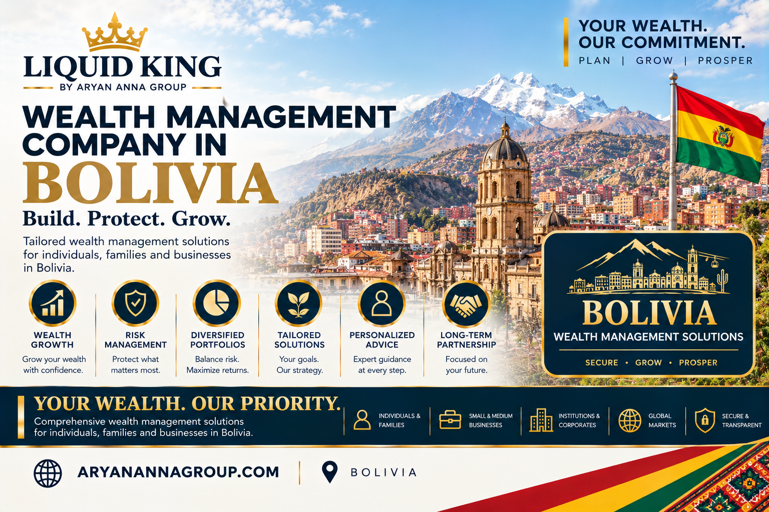 Wealth management company in Bolivia providing financial planning, investment advisory and portfolio management services